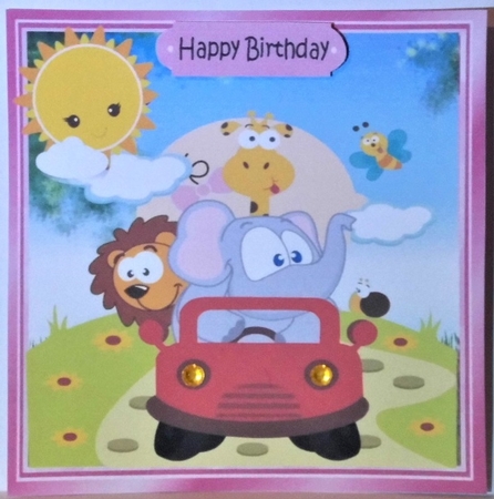 Fun Day Out with my friends in my car 8x8 by Hazel Underwood