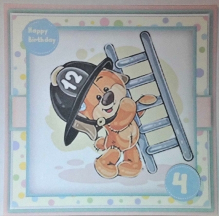 Fireman Bear with his Ladder by Hazel Underwood