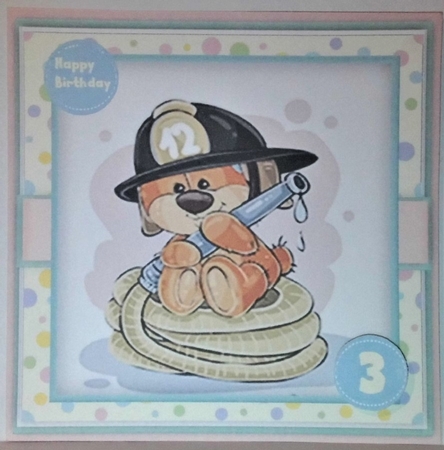 Fireman Bear OnThe Hose by Hazel Underwood