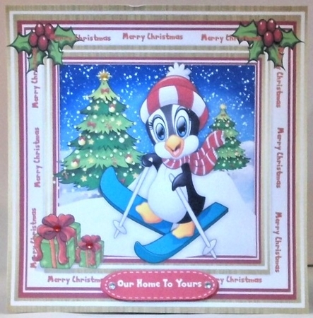 Cute Penguin Skier  by Hazel Underwood