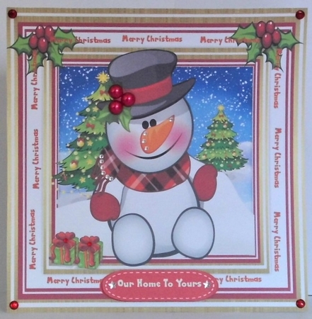 Snowman and his Tartan Scarf by Hazel Underwood