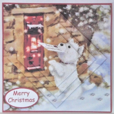 Christmas Westie Diamond Pyramage by Hazel Underwood