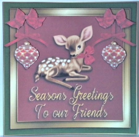 8x8 Topper Christmas Friends  by Hazel Underwood