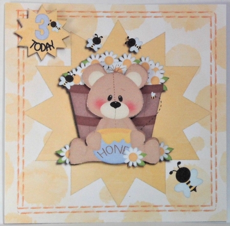 Honey bear - age birthday cards by Hazel Underwood