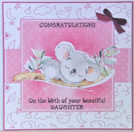 Congratulations -  baby girl by Hazel Underwood
