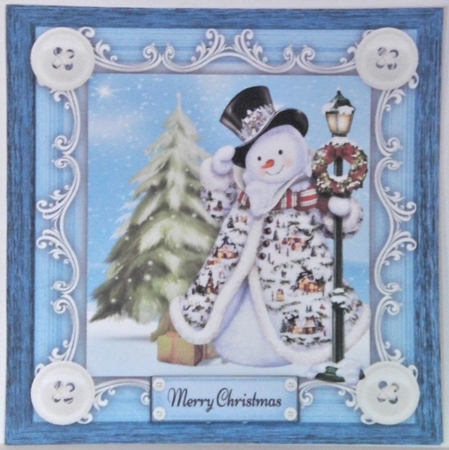 Gorgeous Snowman In Winter Coat 8x8 Mini Kit  by Hazel Underwood