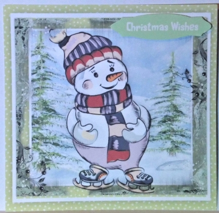 Skating Snowman  by Hazel Underwood