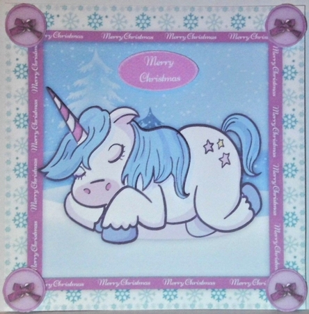 Gorgeous Christmas Unicorn 8x8 by Hazel Underwood