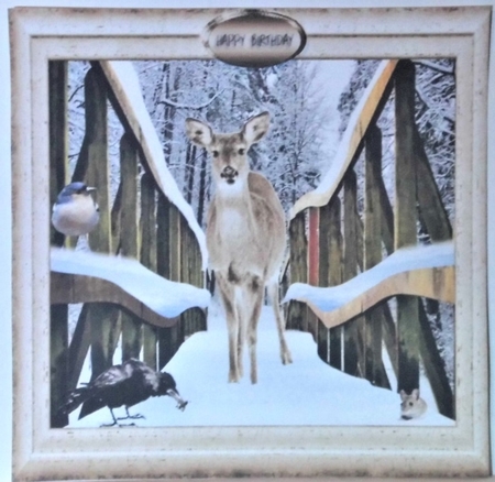 deer on a bridge  by Hazel Underwood