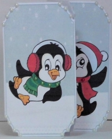 Christmas penguins by Hazel Underwood