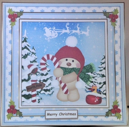 Christmas Bear Topper 1 by Hazel Underwood