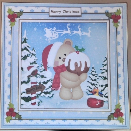 Christmas Bear Topper 2 by Hazel Underwood