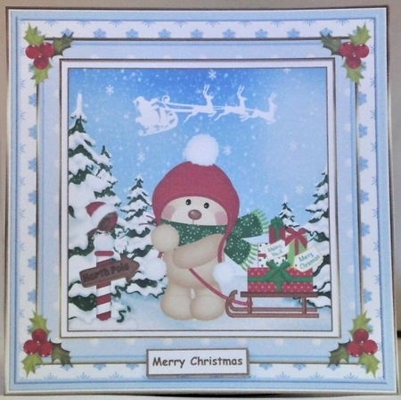 Christmas Bear Topper 6 by Hazel Underwood