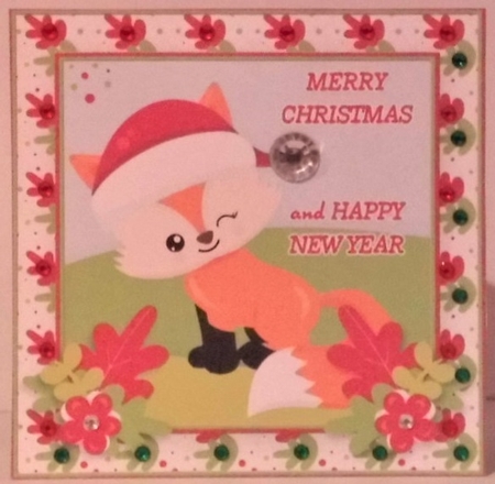 Wobblehead Winking Fox Card Front by Hazel Underwood