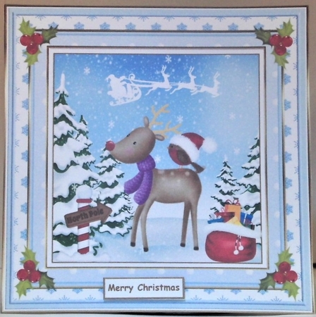 Rudolph & Robin Christmas Topper by Hazel Underwood
