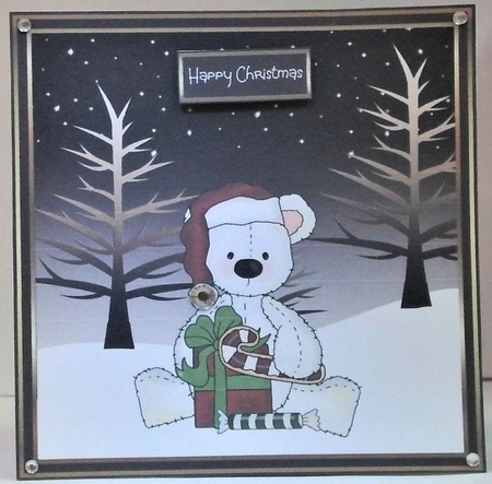 Polar bear has gifts by Hazel Underwood