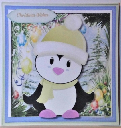 Penguin in his Green  Hat  by Hazel Underwood