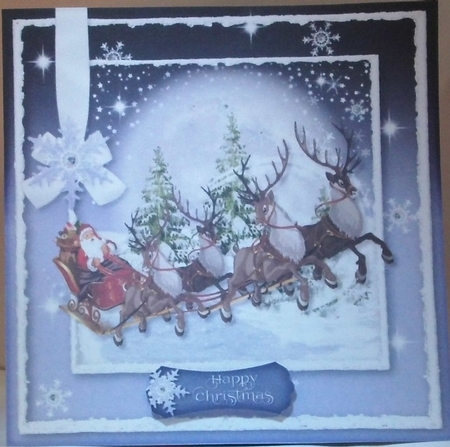 Santa Delivery 7x7 inch Quick Card by Hazel Underwood
