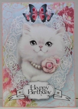 Lacy White Cat by Hazel Underwood