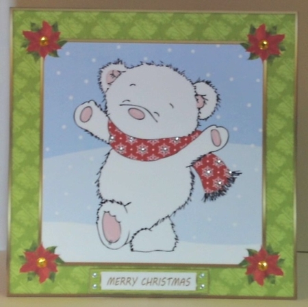 Sending Lots Of Hugs Teddy Topper Plus Gift Tag by Hazel Underwood