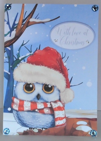 Christmas Owl Quick card by Hazel Underwood