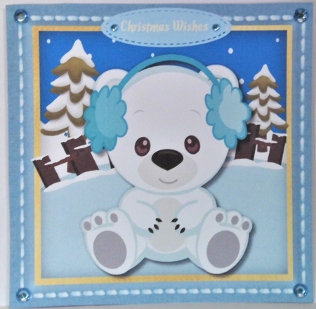 Little Pola Bear with His Ear Muffs  by Hazel Underwood