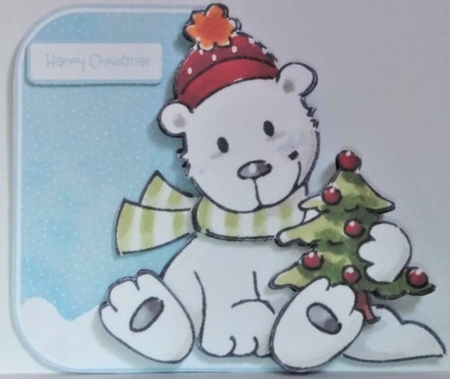 Poler bear shaped card by Hazel Underwood