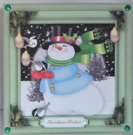 Snowman and Little Bird by Hazel Underwood