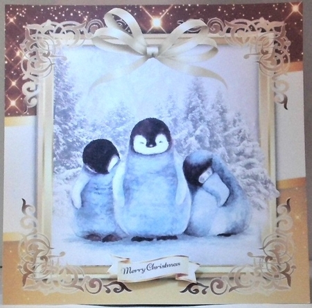Gorgeous Painted Penguins 8x8 by Hazel Underwood