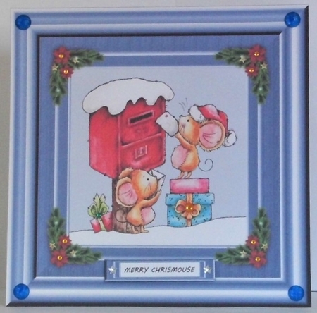Merry Chrismouse Topper Plus Gift Tag by Hazel Underwood