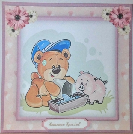 Pig Feeding Bear by Hazel Underwood