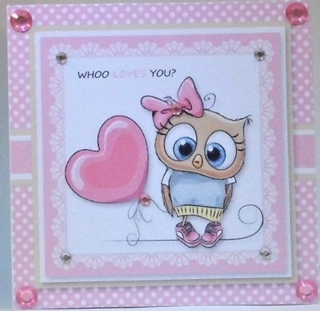 Whoo Loves You - Valentine Topper Plus Insert by Hazel Underwood