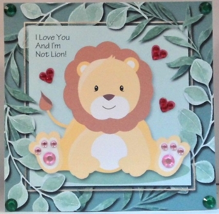 I Love You And Im Not Lion - Animal Valentine Topper by Hazel Underwood