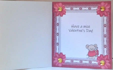 Cute Little Maurice The Mousie Valentine Topper Plus Insert by Hazel Underwood