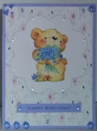 Mum Greeting Card with Bear by Hazel Underwood