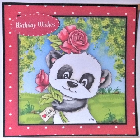 8x8 MiniKit , Panda Rose  by Hazel Underwood