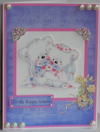 Wedding bears greeting card by Hazel Underwood