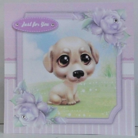 Gorgeous Cream Dog 8x8 by Hazel Underwood
