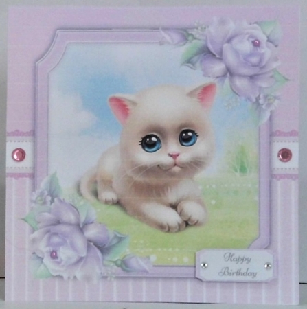 Gorgeous White Cat 8x8 by Hazel Underwood