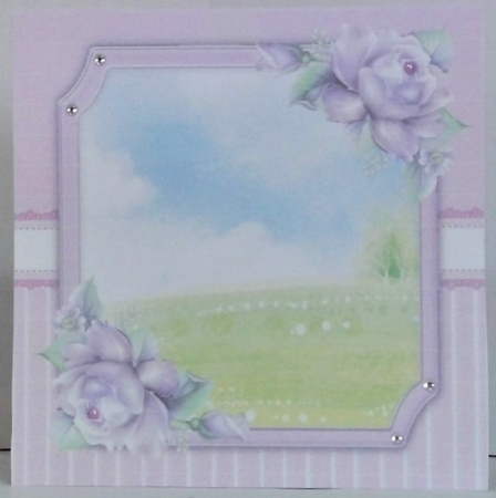 Beautiful Lilac Rose Blank 8x8 by Hazel Underwood