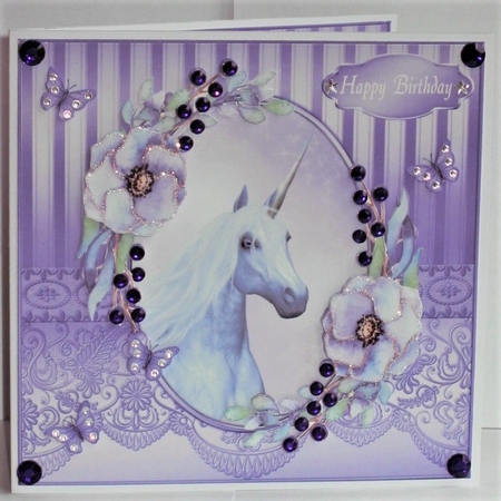 Unicorn and Flowers by Hazel Underwood