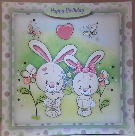 Cute Bunny Love  by Hazel Underwood