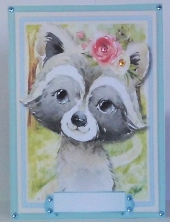 Baby Raccoon , With Verse  by Hazel Underwood