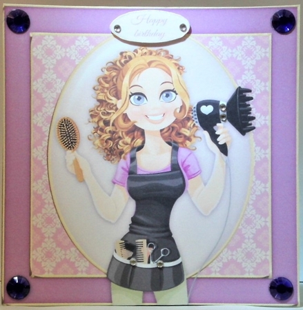 Beautiful Hair Dresser 8x8 by Hazel Underwood