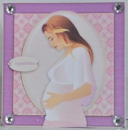 Beautiful Pregnant Lady 8x8 by Hazel Underwood