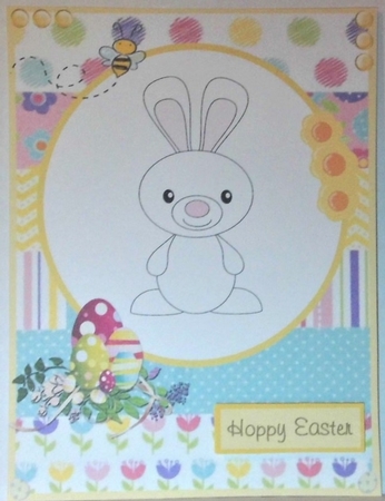 Hoppy Easter greeting card by Hazel Underwood