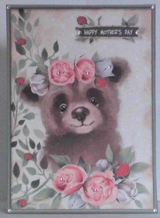 Bear in the Bushes Card Topper by Hazel Underwood