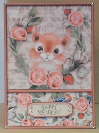 In the Woods Creatures Series - Card Topper - Squirrel by Hazel Underwood