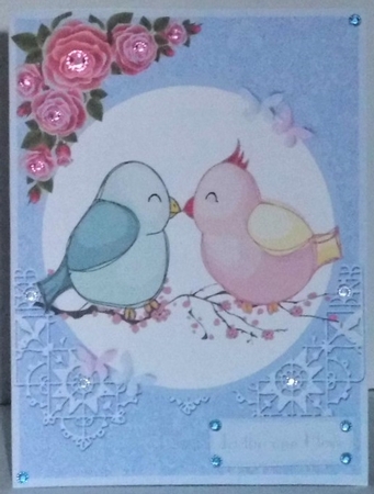 Anniversary or Wedding anniversary greeting card, also for Wedding day by Hazel Underwood