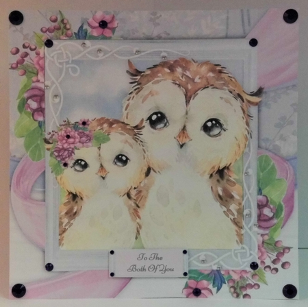 Beautiful Pair Of Owls 8x8 Mini Kit by Hazel Underwood